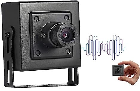 REVODATA 5MP Mini Sicherheits Innen POE IP Kamera mit Audio/Mikrofon, Audio Größe 3,6mm Objektiv 80° Fernsicht P2P Audio CCTV Video Camera, Bewegungs Erkennung (I706-P-Audio-HS)