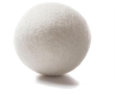 1 palline in lana per asciugatrici, in tessuto naturale, riutilizzabili, per asciugatrici, 6 cm, per ammorbidenti