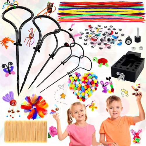 dcas 276 Stück Bohrer Kastanien Bastelset, 1.5-5 mm Bastelset Herbst, DIY Kastanien Basteln, bunt Kastanien Bastelset für Kinder, Handbohrer Kinder Kastanien, Spielzeug Kastanien Basteln
