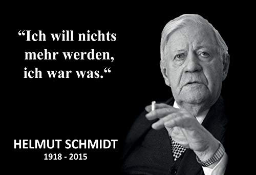 Ontrada Blechschild 12x18cm gewölbt Nichts mehr Werden Helmut Schmidt Sprüche Schild