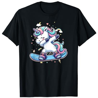 Snowboard-Einhorn-Liebhaber, der Snowboarder betupft T-Shirt