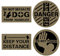 OneTigris 4 Stück Hunde Patches Braun/Schwarze, Hi-Vis Reflektierendes Material Lasergeschnittenes Design Aufnäher Geeignet für Hundegeschirren
