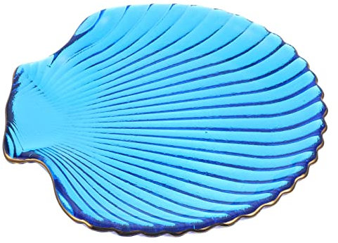 Zerodeko Piatto Trasparente a Forma Di Conchiglia Per Snack Vassoio Frutta e Caramelle in Rattan Decorazione Da Tavola e Feste