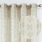 Vangao Boho Leinen Gardinen Halbtransparent Vorhänge Mit Ösen Für Wohnzimmer Schlafzimmer Geometrische Streifen Vorhang Für Privatsphäre Bauernhaus Vorhänge 2er Set 140x145cm Grün auf Beige