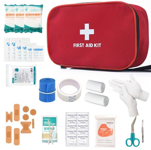 LURNODY Borsa Medica Sportiva Kit Pronto Soccorso Casa Kit Pronto Soccorso, Accessorio di Primo Soccorso per La Casa All'Aperto, L'Ufficio, La Scuola, Ecc