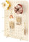 AHANDMAKER Rectangle Wood Pegboard Display Stand, White Wood Jewelry Rack Peg Board Display Stand for Jewelry Peg Board Accessories Rack Organizer for Craft Shows, Selling, Vendor Events