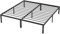 DUMOS Bettrahmen Queen Size Plattform Bettgestell Metallmatratzenfundament mit Stahllattenstützekein Boxspringbett erforderlich Stauraum unter dem Rahmen einfache Montage
