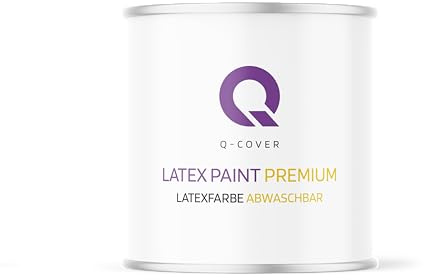Q-COVER Latexfarbe Abwaschbar 2L (ca.14m2) Dunkel erbsengrün Farbton Innenfarbe Wandfarbe Deckenfarbe Klasse 2 Mattfarbe Für Allergiker Scheuerfest Geruchlos Frei Von Voc