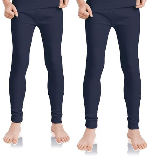 Celodoro 2er Pack Lange Kinder Thermo Unterhose Winter Unterwäsche