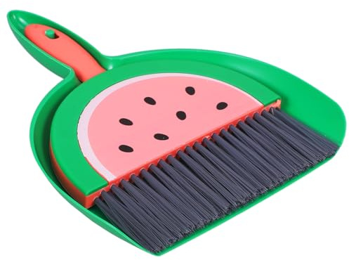 Mipcase 1Set Broom and Dustpan Set for Home Desk Car and Pet Cleaning Compact Dustpan Brush for Easy Debris Removal for Indoor Use and Small Spaces