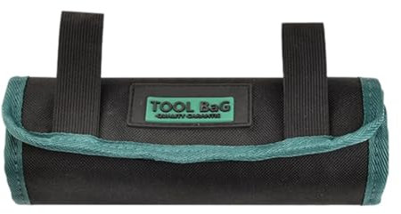 JISADER Drill Bit Storage Organizer Bag Roll-Up Pouch for Tool Enthusiasts
