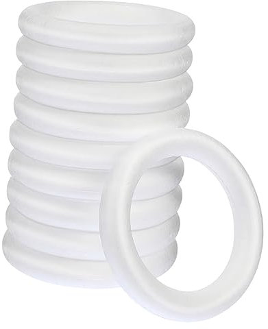 Angoily 10stücke Kreisförmige Schaumstoffmodelle Unlackiert DIY Bastelset Dekorative Schaumkreisornamente Für Malerei Und Handwerk