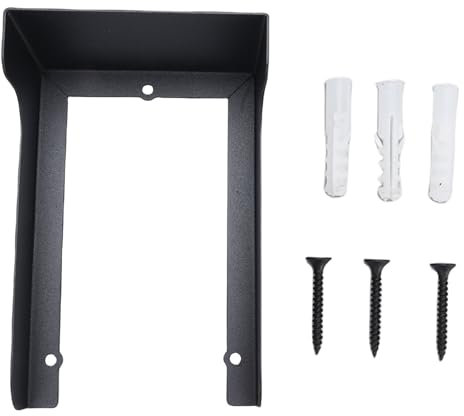 HEEPDD Doorbell Cover, Carbon Steel Weatherproof Protector with Anti Glare Design, Universal for Blink, 5.9x3.93x2.55 Inch, Outdoor Camera Sun Rain for Stable Video Quality