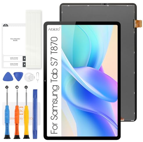 LCD Screen for Samsung Galaxy Tab S7 T870 LCD SM-T870 SM-T875 SM-T876B 11 Inch Screen Replacement Digitizer Touchscreen Assembly with Repair Kit, Black