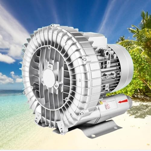 Ventilatore Rigenerativo di 0.16hp~1.49hp, Ventilatore Ad Anello A Vortice Ad Alta Pressione, per Soffiaggio O Aspirazione dell'Aria, 220v 50hz, One Color, 250W/0.33HP