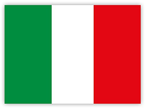 HouseholdBasics 10 x Aufkleber Italien-Flagge, 7,4 x 5,2 cm für innen und außen