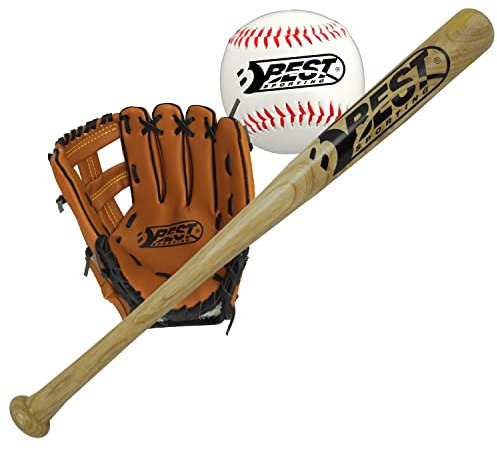 BEST SPORTING Baseball Set, Schläger, Handschuh und Baseball