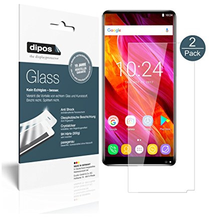 dipos I 2X Displayschutz klar kompatibel mit Oukitel Mix 2 Schutzfolie 9H Anti-Shock