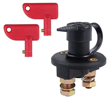 12V Universal MASO Battery Isolator Disconnect Switch Cut Off Heavy Duty Power Kill Key For Car, Boat, Van, Truck