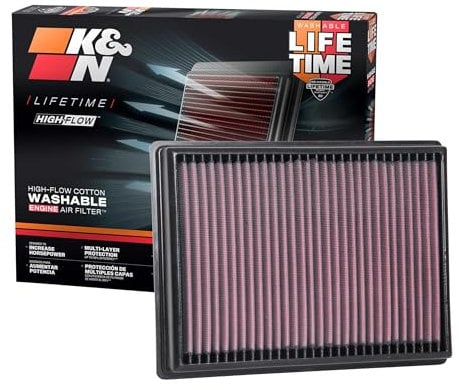 K&N Filtro Aria di ricambio compatibile con Ford Focus IV 1.0 & 1.5 (incl. Diesel) & 2.0 Diesel 2018- (33-3131)