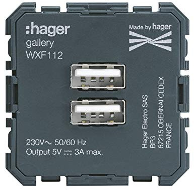 chargeur - usb - hager gallery wxf112