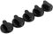 VIFERR Universal Drehknopf, 5 Stück Ofenknöpfe Herdknopf Set Gasherd Knöpfe Ersatzknöpfe für Küchen, Herd, Backofen, Schwarz