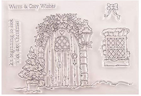 arriettycraft Transparente Stempel für Weihnachtskarten, Dekoration und Scrapbooking, Gummistempel zum Basteln