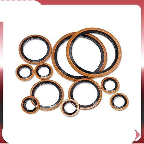 M6/M8/M10/M12/M14/M16~60mm haute pression en caoutchouc hydraulique tuyau d'huile tampon joint joint métal cuivre assortiment de rondelles collées