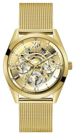 GUESS Mixte Analogique-Numérique Quartz Montre avec Bracelet en Acier Inoxydable