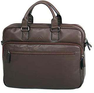 Katana 89615 Laptoptasche, Rindsleder, genarbt, schokoladenbraun, one size, Zeitgenössisch