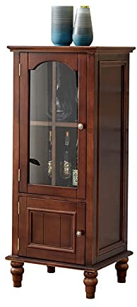 WAOCEO Weinregale Holzweinschrank Holzspeicherhalter Bar Schrank bodenabhängig Seitenschrank for das Wohnzimmer Küche barschrank (Size : M)