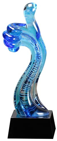Pokale, Medaillen Auszeichnungen Ermutigen Sie Die Daumentrophäe Glasierte Blaue Trophäe Creative Sales Champion Trophy Sieger-Trophäe Mit Schriftzug Children's Performance Award Trophy Pokale