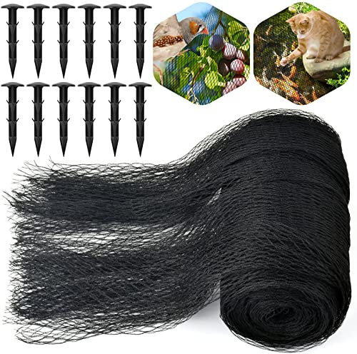 PACETAP Kit di rete per laghetto da 15 x 20 m, rete per laghetto per foglie, copertura per laghetto Koi resistente, rete protettiva per piscine che protegge i pesci Koi da uccelli, gatti