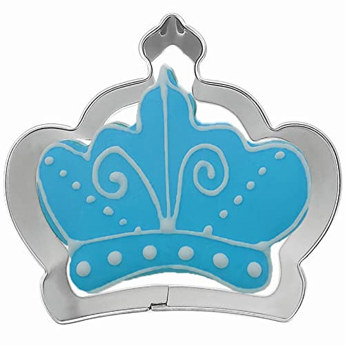 Große Größe Kronenförmige Ausstechform, Edelstahl, Königin/König/Prinz/Prinzessin, Ausstechform, 11,6 cm (Modell 1)