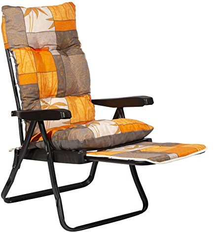 TECNOWEB Cuscino Super Imbottito per Sdraio con Carrello - Ideale per Esterni ed Interni - Adatto alle Sdraio Estraibili - 100% Made in Italy