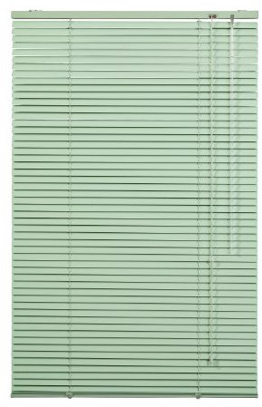 Lichtblick Aluminium Jalousie, Alu-Jalousie mit Klemmträgern und Wandmontageclips für Fenster und Türen Grün,50 cm x 130 cm (B x L)