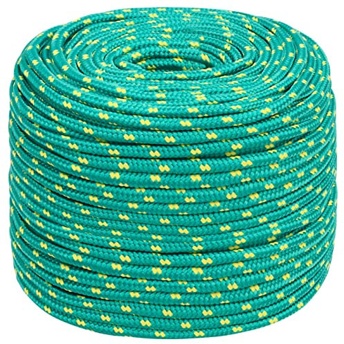 Tidyard Bootsseil Seil Grün 8 mm 25 m Polypropylen Ankerleine Festmacher Tauwerk Seil Outdoorseil Polypropylenseil für Einsatz auf Segelbooten, Booten oder Yachten