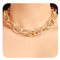 Jumwrit Punk Chunky Chain Choker Necklace Dainty Gold Twist Rope Necklace Statement Thick Link Chain Necklace Jewelry for Women Girls, Metal