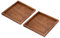 PATIKIL Madera Servir Bandeja 9 Pulgadas, 2 Paquete Cuadrado Decorativo Plato para Hogar Decoración Cocina Mesa Portavelas, Marrón