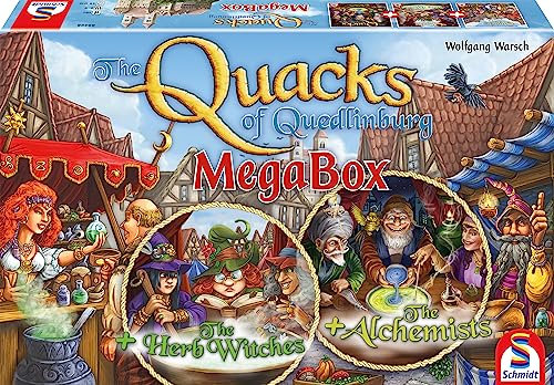 Schmidt Die Quacksalber von Quedlinburg: Mega-Box, Brettspiel, ab 10 Jahren, 2-5 Spieler, 45 Minuten Spieldauer