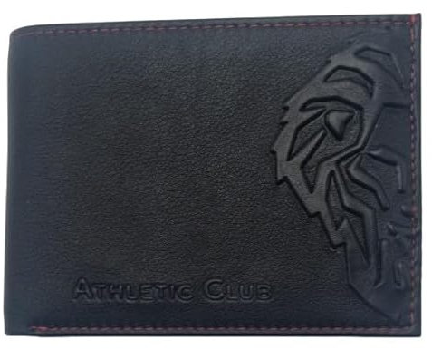 ATHLETIC CLUB BILBAO, Producto Oficial, Billetera león Relieve de Piel