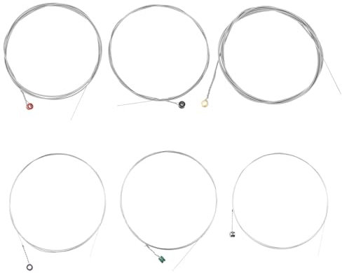 YINETTECH 1 Satz (6 Stück) E-Gitarrensaiten 009–042 Ersatzsaiten aus Kohlenstoffstahl für E-Gitarre Vernickelte Saiten Musikinstrumenten Zubehör