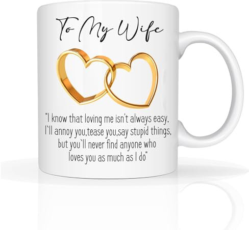 Star Online Funny Gifts for Wife Coffee Mug Christmas Presents from Husband, 11Oz Ceramic Cup-Birthday,Wedding Anniversary and Valentines Day. (Heart Design - I Know)