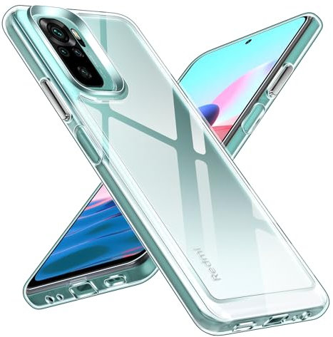 ivoler Anti-Amarillo Clara Funda para Xiaomi Redmi Note 10S / Poco M5s / Redmi Note 10 4G, [Protección Militar] Carcasa Bumper Teléfono Antigolpes Transparente Anti-arañazos Silicona PC Duro Case