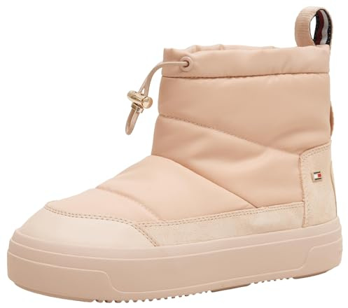 Tommy Hilfiger Donna Stivali Flag Nylon Mini Snowboot Zeppa