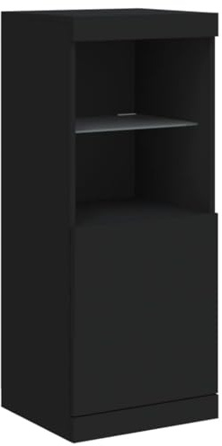 vidaXL Sideboard mit LED-Leuchten Schwarz 41x37x100 cm