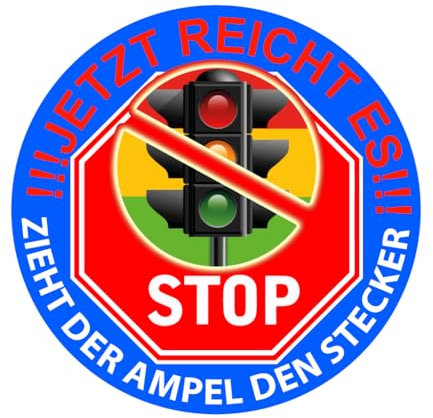 Autoaufkleber Zieht der Ampel den Stecker Sticker Landwirt und Bauern Hilfe