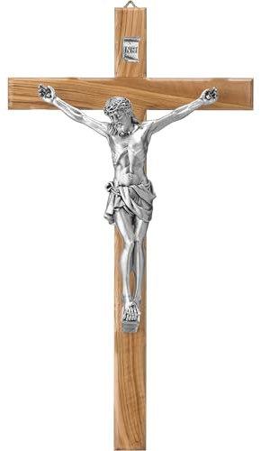 Crocifisso di Valenti. Crocifisso Opaco Realizzato su Legno di olivo. Dimensioni: cm h.25. La referenza è: R 18129 1OP.