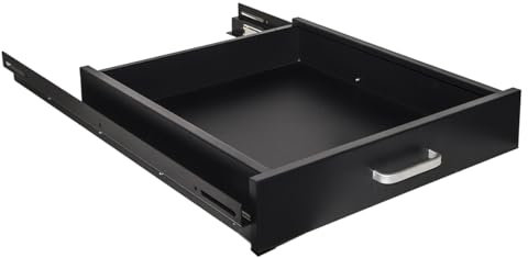 Connetto - Cajón extraíble para armarios rack 19 negro profundidad 650 mm