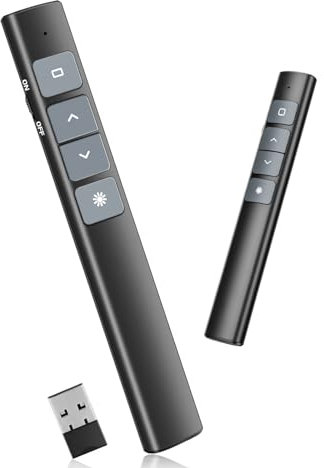 Presentation Clicker, Remote PPT PowerPoint Clicker, 2.4GHz Hyperlink Wireless Presenter Remote PowerPoint Clicker for Classrooms, Lecture Halls, Conference Rooms, Exhibition Halls